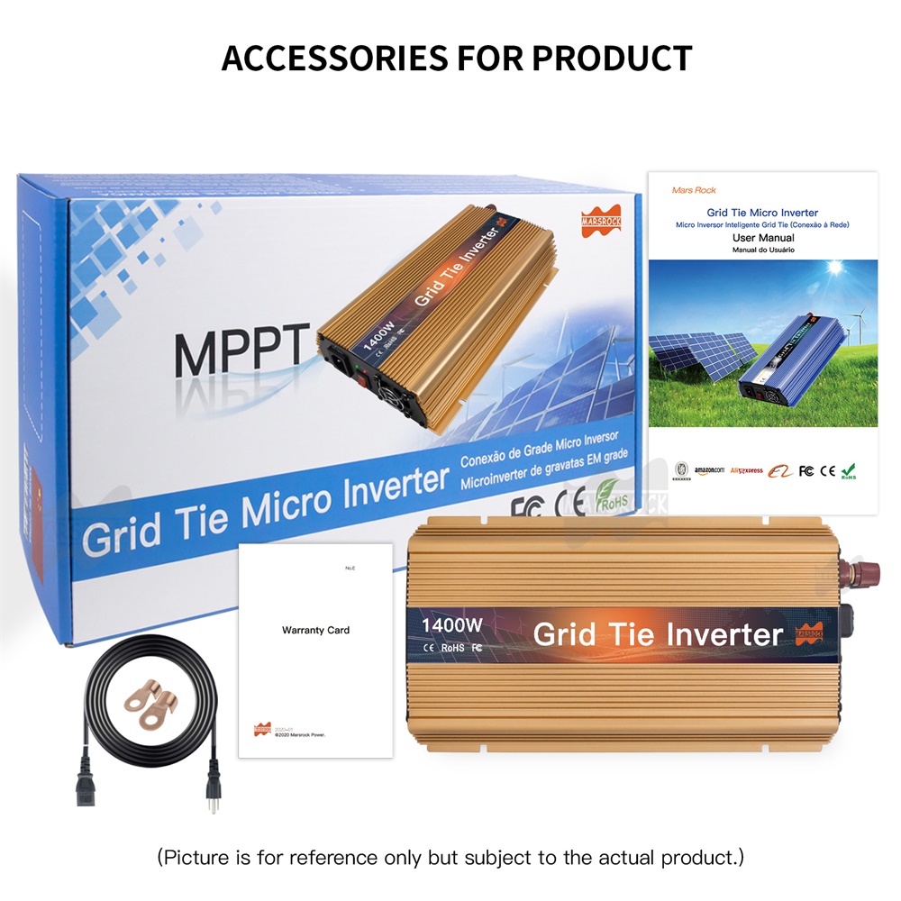 Micro Inverter 1400W Solar Grid Tie - 1000-1400W グリッドタイマイクロソーラーインバーター 20-50VDC から 90-140VAC 190-260VAC
