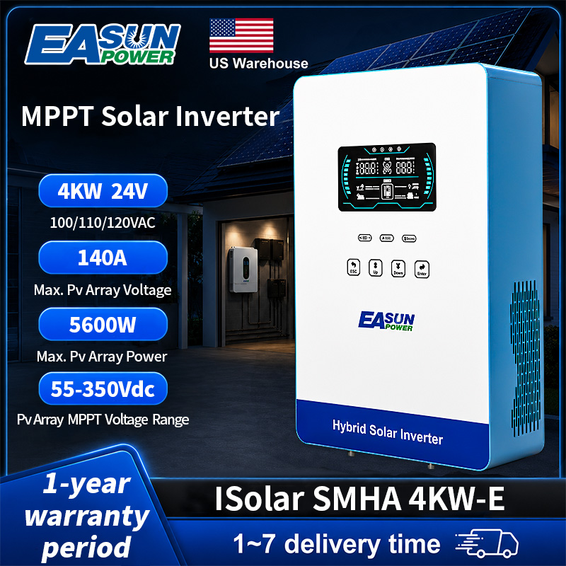 Grid Tie Inverter Limiter 2000W - EASUN POWER 4000Wソーラーインバーター 4KWハイブリッドソーラーインバーター 120Vオフグリッドソーラーインバーター 24V