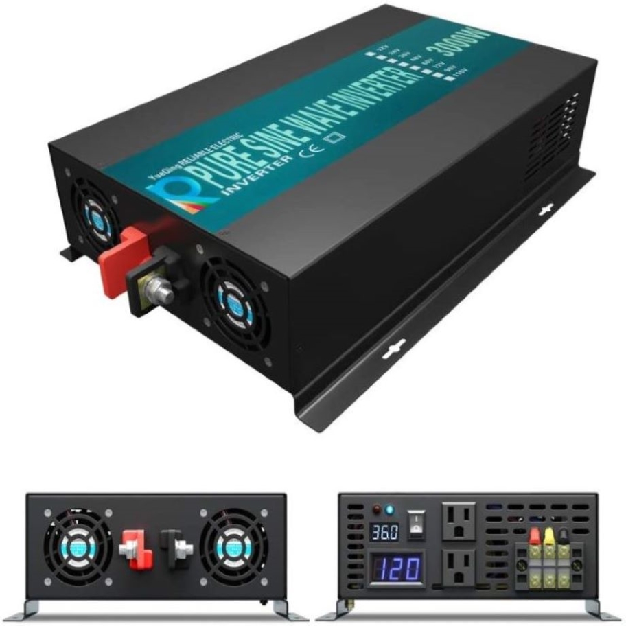 Inverter Pure Sine Wave 60Hz 120V 3000W - 純粋な正弦波インバーター 3000 ワットソーラーパネル発電機電源電圧コンバータ 12V/24V/48VDC から 100/110/120V/220V/230/240VAC
