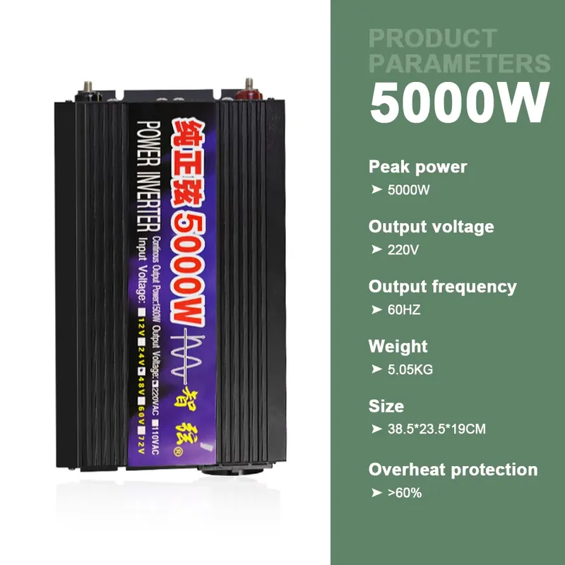 SMARAAD 5000W 12V 24V 48V DC-A - Pure Sine Wave Inverter 5000W 48V 220V のレビューと価格