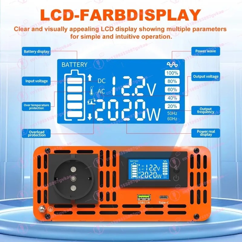 ピーク4000W 12V 24V 48V DC-AC 220 - Power Inverter 12V 220V 4000W Continuous のレビューと価格