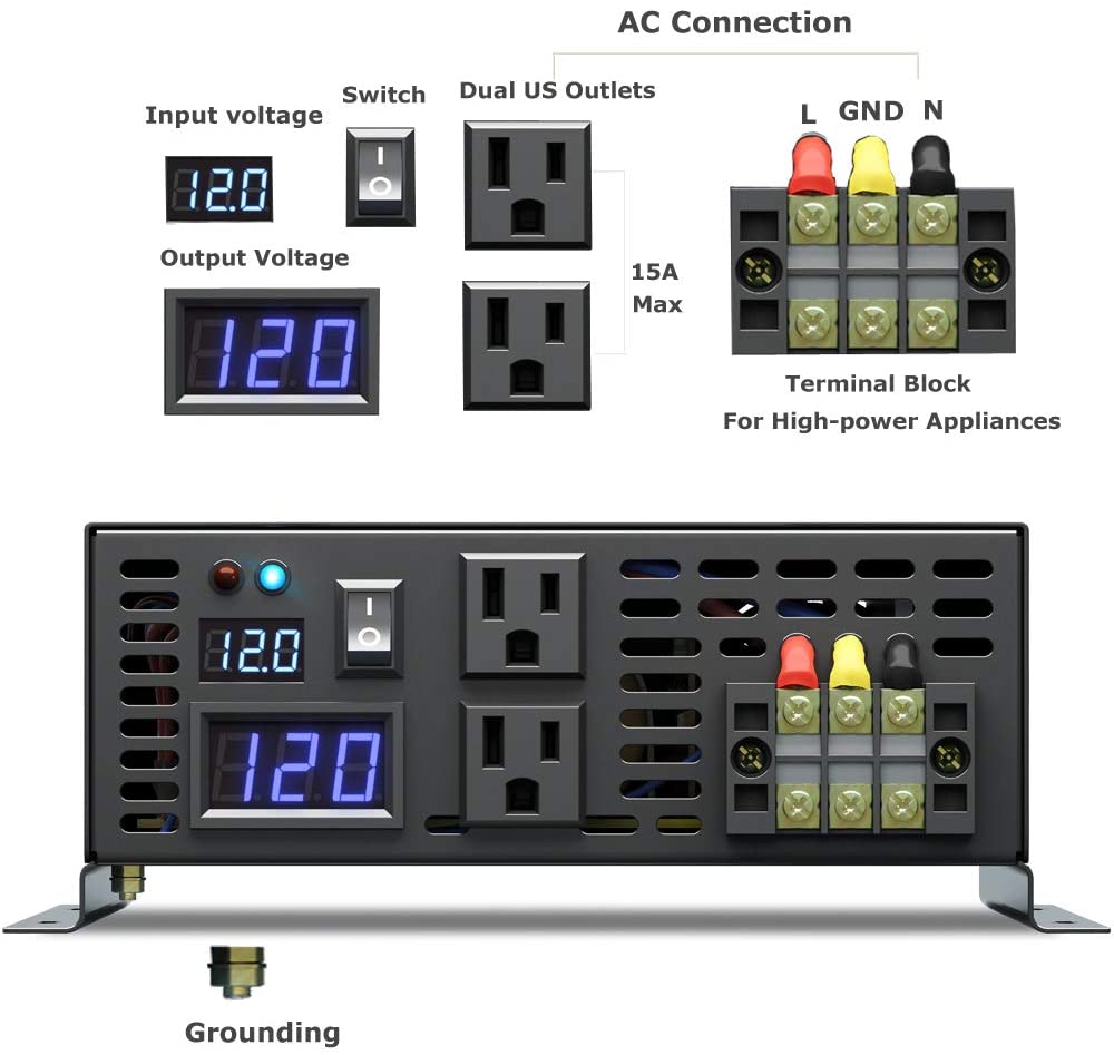 純粋な正弦波インバーター5000/24/220V,120V  - Pure Sine Wave Inverter 5000W 48V 220V のレビューと価格