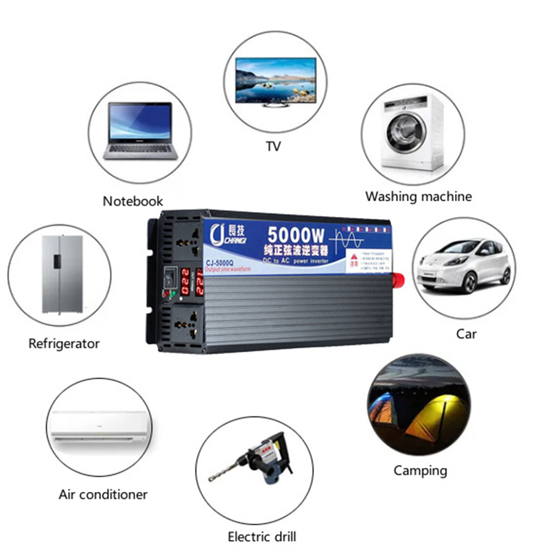 純粋な正弦波インバーター,220v,110v,120v,40 - Inverter Pure Sine Wave 60Hz 120V 3000W のレビューと価格