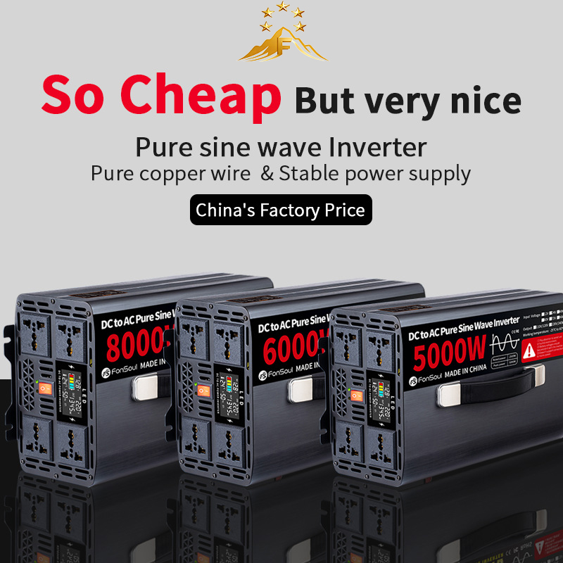 5KW 6KW 8KW 純正弦波オフグリッドインバーター D - Pure Sine Wave Inverter 5000W 48V 220V のレビューと価格