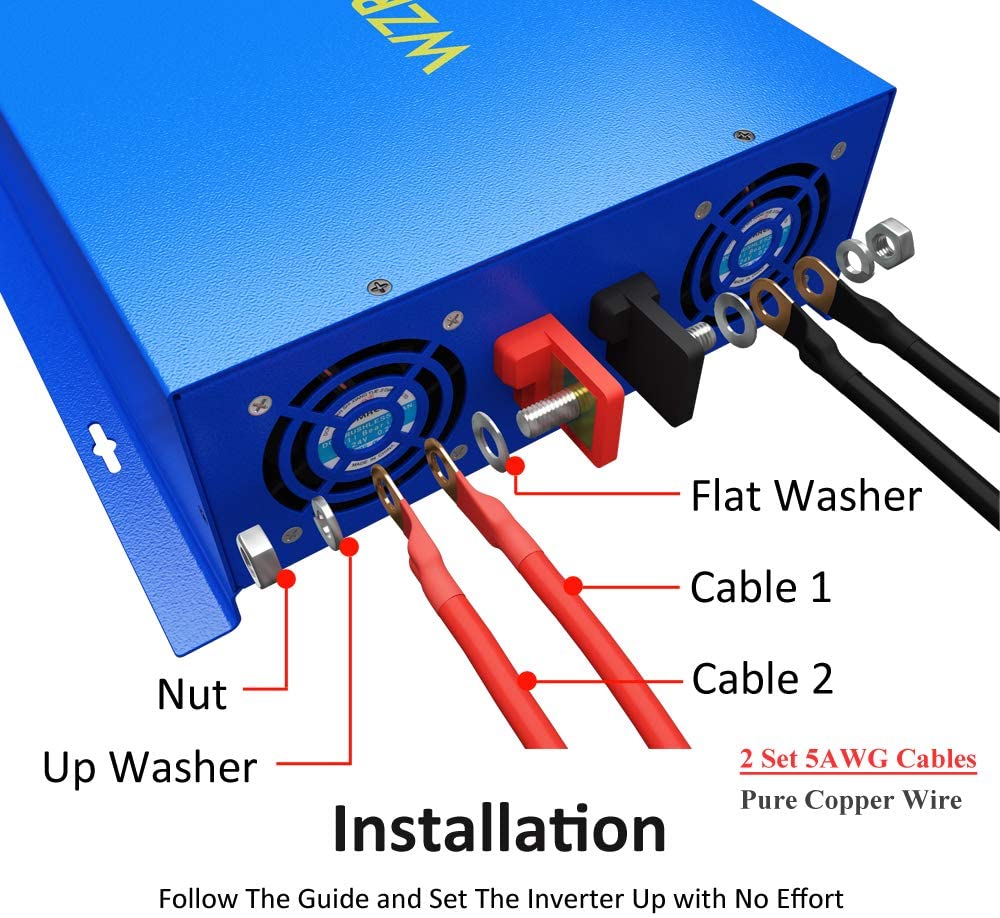 純粋正弦波パワーインバーター 3000W 24V 220V  - Inverter Pure Sine Wave 60Hz 120V 3000W のレビューと価格