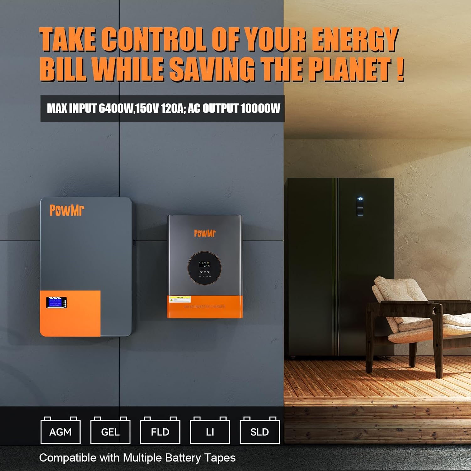 PowMr 10KW 5KW スプリットフェーズインバーター - Split Phase Inverter 10Kw 110V 220V のレビューと価格